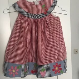 gingham seersucker dress